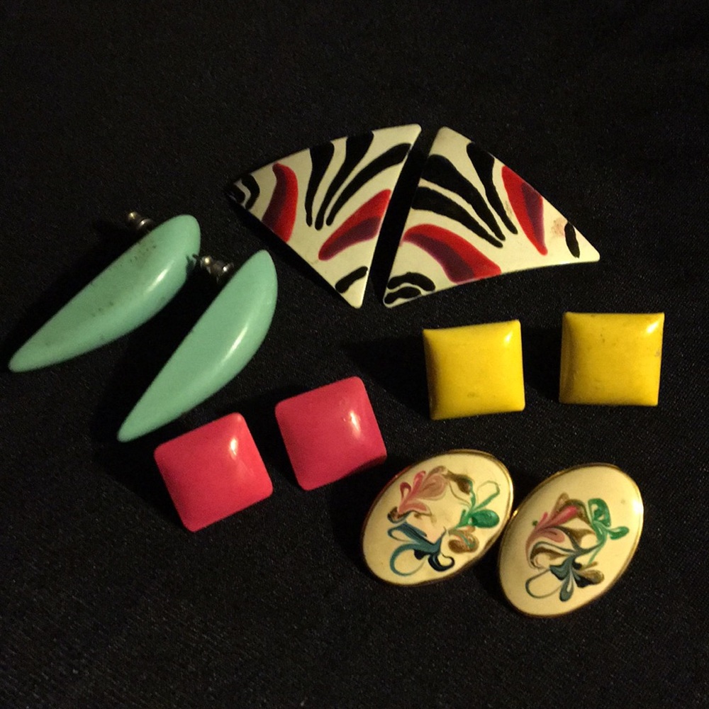 5 Pair Vintage Post Earrings